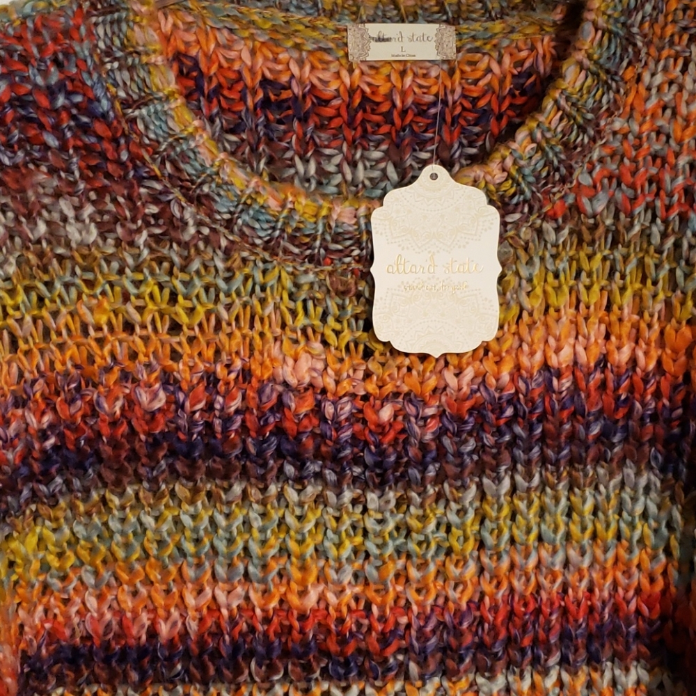 Altar'd State Multicolor Stripe Sweater - Picture 3 of 6